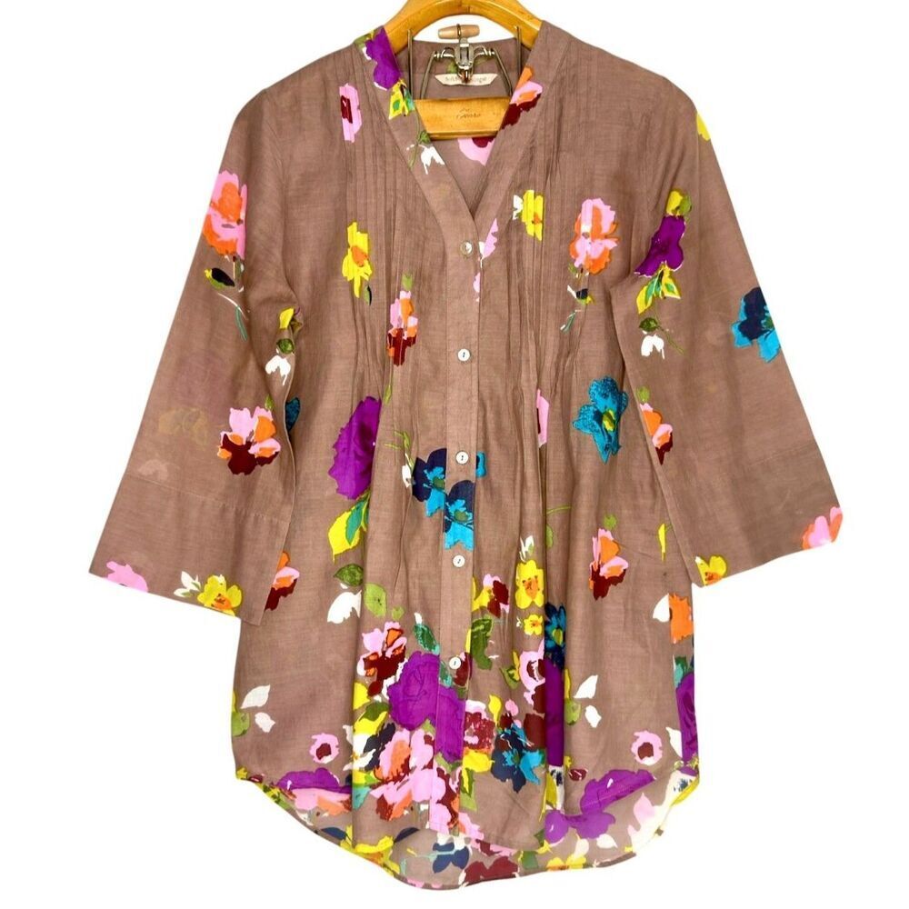 Soft Surrounding English Garden Floral Boho Lightweight Tunic Top Size: No Size